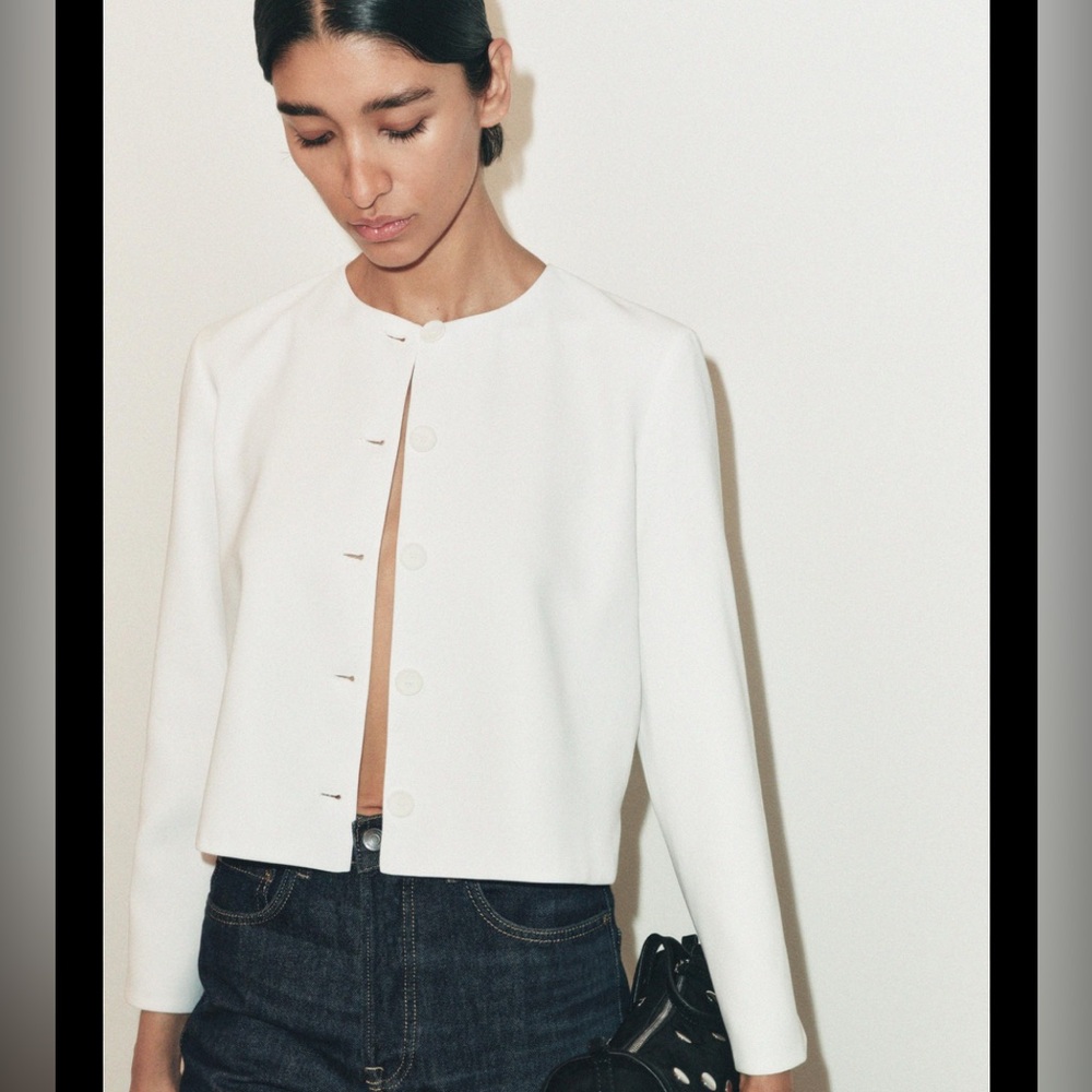 Zara White Women's Blazer